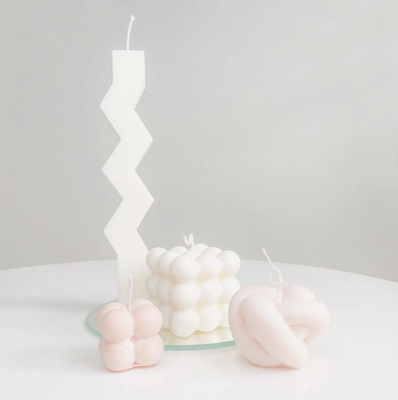 Zig Zag / Wave Pillar Candles