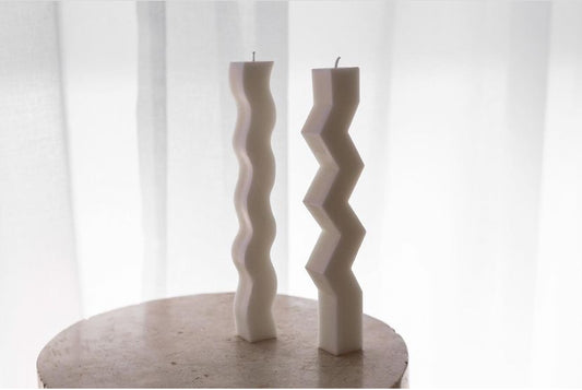 Zig Zag / Wave Pillar Candles