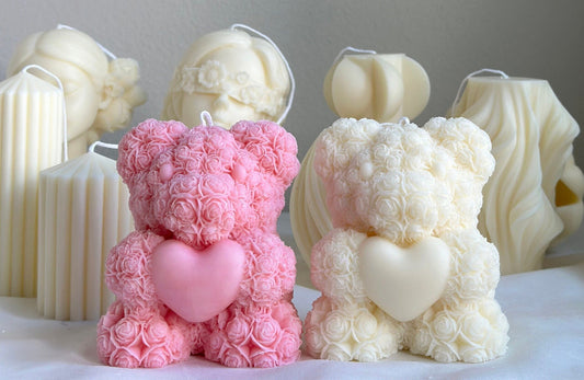Rose Bear - Heart in Hand
