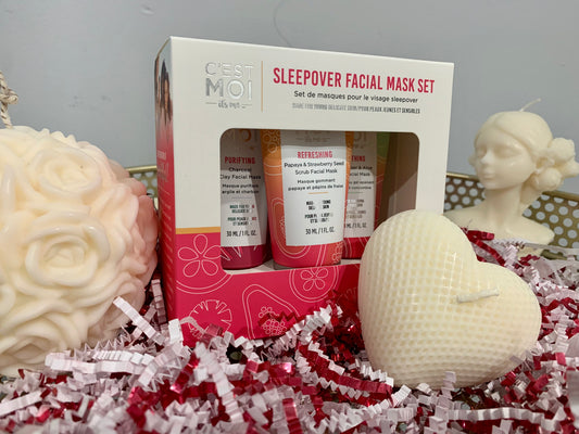 C’EST MOI Trio Mask Set + Heart Candle Gift Set (A)
