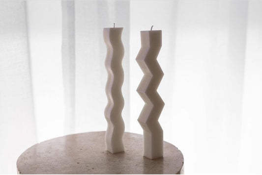 Zig Zag  / Wave Pillar Candles